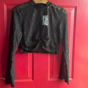 Brand New H&M LS, Lace Crop Top, Size L